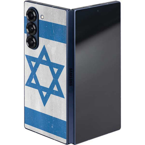 Israel Flag Distressed Galaxy Z Fold6 Skin